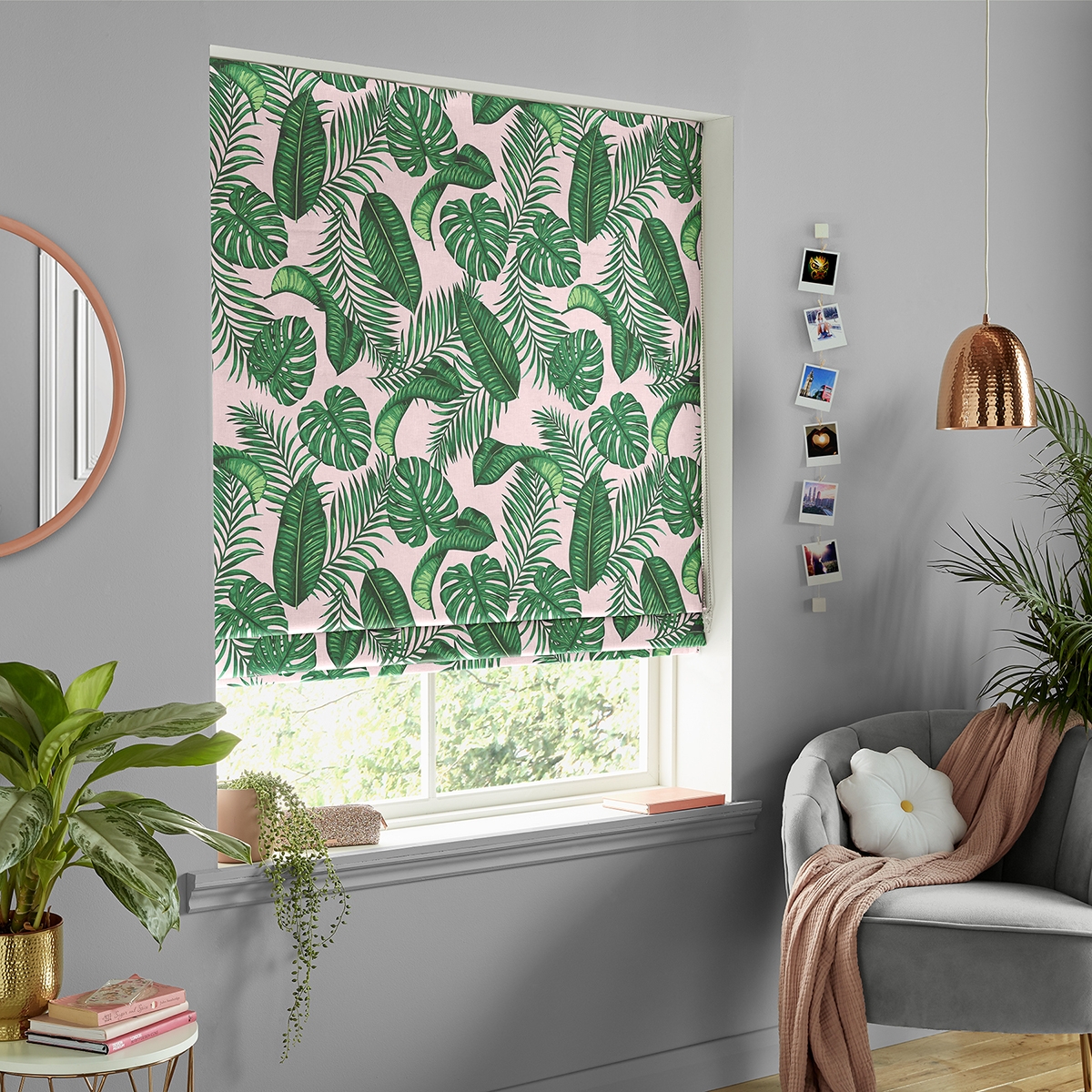 Product photograph of Dominica Pink Roman Blind from Choice Furniture Superstore.